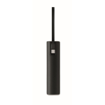 Powerbank alumínio reciclado com indicador de bateria e cabo 5.000mAh cor preto nona vista