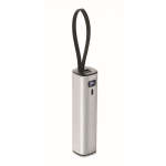Powerbank alumínio reciclado com indicador de bateria e cabo 5.000mAh cor prateado mate
