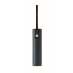 Powerbank alumínio reciclado com indicador de bateria e cabo 5.000mAh cor azul-marinho nona vista