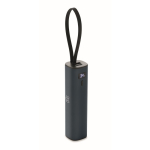 Powerbank alumínio reciclado com indicador de bateria e cabo 5.000mAh cor azul-marinho vista principal