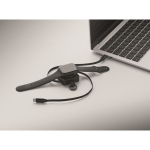 Cabo com porta-chaves e carregamento rápido entrada USB-C 100W cor preto vista fotografia terceira vista