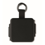 Cabo com porta-chaves e carregamento rápido entrada USB-C 100W cor preto sexta vista