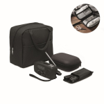 Kit de emergência 3 em 1 com rádio AM/FM e lanterna LED em saco térmico cor preto segunda vista