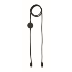 Cabo de carregamento e transferência de dados com carregador smartwatch cor preto