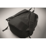 Mochila de viagem em nylon repelente à água com vários bolsos 20 L cor preto vista fotografia quinta vista