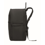 Mochila de viagem em nylon repelente à água com vários bolsos 20 L cor preto