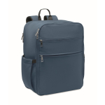 Mochila de viagem em nylon repelente à água com vários bolsos 20 L cor azul