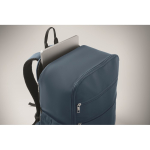 Mochila de viagem em nylon repelente à água com vários bolsos 20 L cor azul vista fotografia terceira vista