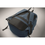 Mochila de viagem em nylon repelente à água com vários bolsos 20 L cor azul vista fotografia quinta vista