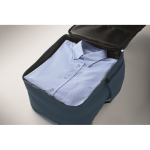 Mochila de viagem em nylon repelente à água com vários bolsos 20 L cor azul vista fotografia sexta vista