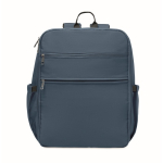 Mochila de viagem em nylon repelente à água com vários bolsos 20 L cor azul oitava vista