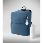 Mochila de viagem em nylon repelente à água com vários bolsos 20 L cor azul vista fotografia
