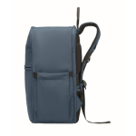 Mochila de viagem em nylon repelente à água com vários bolsos 20 L cor azul