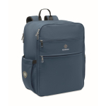 Mochila de viagem em nylon repelente à água com vários bolsos 20 L cor azul vista principal