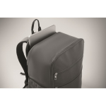 Mochila de viagem em nylon repelente à água com vários bolsos 20 L cor cinzento-escuro vista fotografia terceira vista