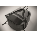 Mochila de viagem em nylon repelente à água com vários bolsos 20 L cor cinzento-escuro vista fotografia quinta vista