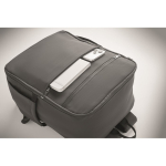 Mochila de viagem em nylon repelente à água com vários bolsos 20 L cor cinzento-escuro vista fotografia oitava vista