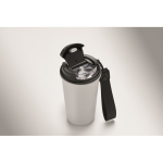 Copo térmico em aço inox reciclado com asa e sistema anti-fugas 400 ml cor branco vista fotografia segunda vista