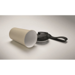 Copo térmico em aço inox reciclado com asa e sistema anti-fugas 400 ml cor bege vista fotografia terceira vista