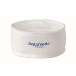 Fita de cabelo ajustável em microfibra para cuidados faciais cor branco segunda vista principal