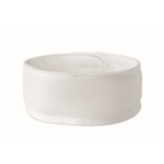 Fita de cabelo ajustável em microfibra para cuidados faciais cor branco quinta vista