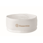 Fita de cabelo ajustável em microfibra para cuidados faciais cor branco vista principal quinta vista