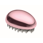 Escova de plástico e alumínio para cabelo com função desembaraçante cor cor-de-rosa