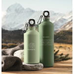 Garrafa de aço inoxidável reciclado antifugas 500 ml cor verde menta vista conjunto principal