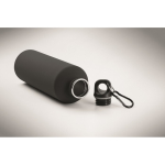 Garrafa de aço inoxidável reciclado com mosquetão 750 ml cor preto vista fotografia quarta vista