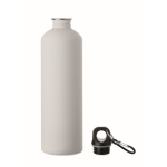 Garrafa de aço inoxidável reciclado com mosquetão 750 ml cor branco segunda vista