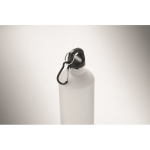 Garrafa de aço inoxidável reciclado com mosquetão 750 ml cor branco vista fotografia terceira vista