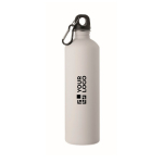 Garrafa de aço inoxidável reciclado com mosquetão 750 ml cor branco vista principal