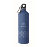 Garrafa de aço inoxidável reciclado com mosquetão 750 ml cor azul real vista principal