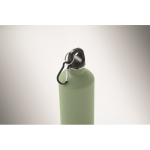 Garrafa de aço inoxidável reciclado com mosquetão 750 ml cor verde menta vista fotografia terceira vista