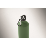 Garrafa de aço inoxidável reciclado com mosquetão 750 ml cor verde-escuro vista fotografia terceira vista