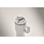 Copo térmico em aço inoxidável reciclado com tampa e palhinha 500ml cor branco