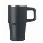 Copo térmico em aço inoxidável reciclado com tampa e palhinha 500ml cor azul-marinho oitava vista