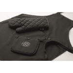 Conjunto cozinha em algodão reciclado com costuras acolchoadas 180 g/m² cor preto vista principal