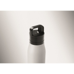 Garrafa térmica aço inoxidável reciclado com asa e tampa 500 ml cor branco vista fotografia terceira vista