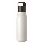 Garrafa térmica aço inoxidável reciclado com asa e tampa 500 ml cor branco quinta vista