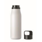 Garrafa térmica aço inoxidável reciclado com asa e tampa 500 ml cor branco sétima vista