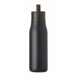 Garrafa térmica aço inoxidável reciclado com asa e tampa 500 ml cor azul-marinho sexta vista