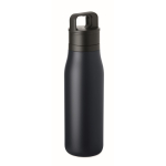 Garrafa térmica aço inoxidável reciclado com asa e tampa 500 ml cor azul-marinho oitava vista