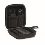 Conjunto de viagem com powerbank magnético 5.000mAh e carregador USB-C cor preto décima vista