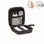 Conjunto de viagem com powerbank magnético 5.000mAh e carregador USB-C cor branco