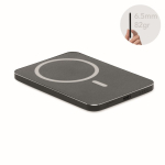 Powerbank magnética ultrafina em alumínio reciclado com cabo 5.000mAh cor preto