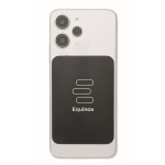 Powerbank magnética ultrafina em alumínio reciclado com cabo 5.000mAh cor preto vista principal