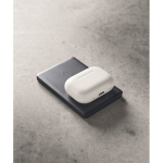 Powerbank magnética em alumínio reciclado com cabo e anel 5.000mAh cor azul-marinho vista conjunto