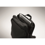 Mochila de nylon repelente à água compatível com portátil de 16” cor preto vista fotografia terceira vista