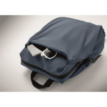 Mochila de nylon repelente à água compatível com portátil de 16” cor preto mate vista fotografia quinta vista